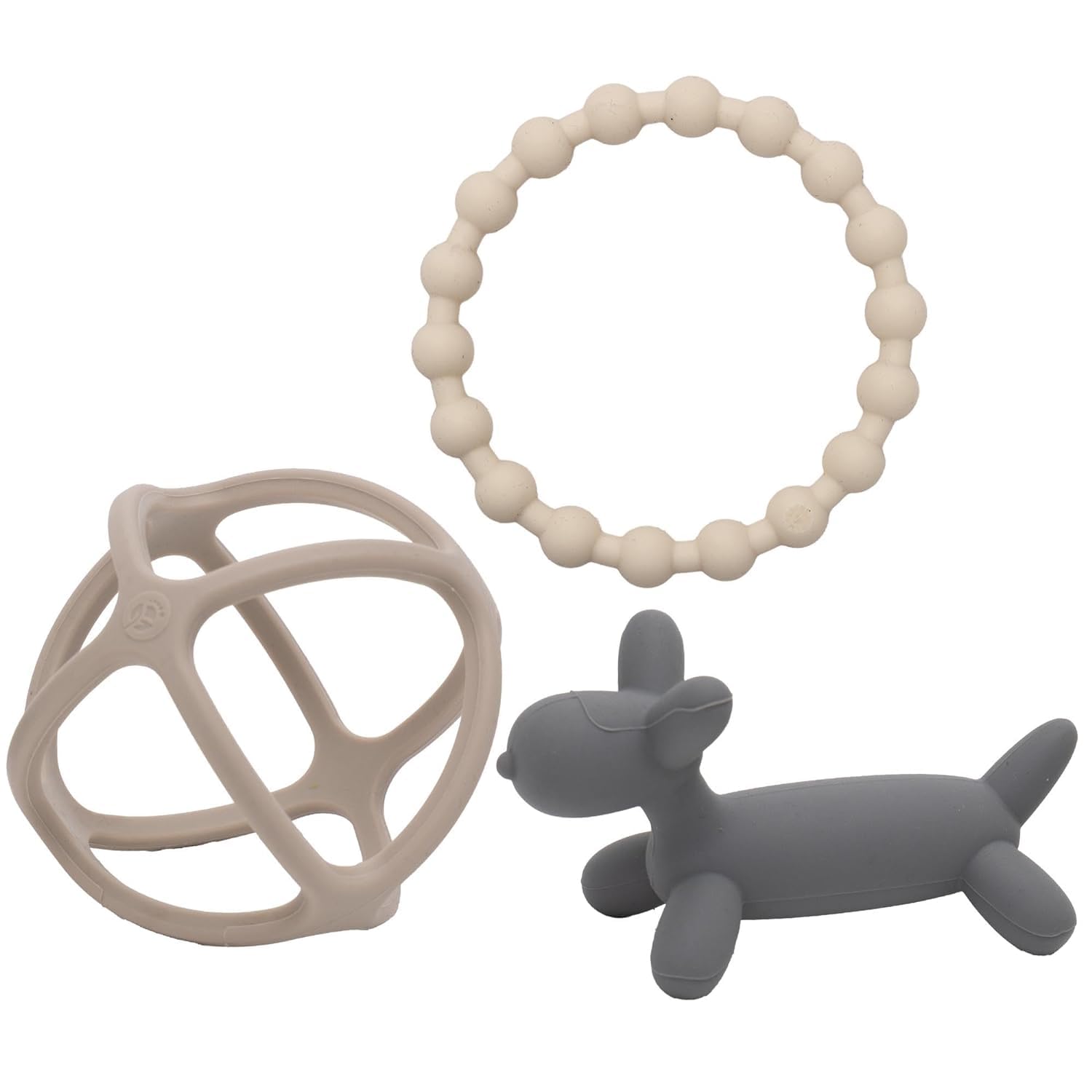 WeeSprout silicone teether ring relieves sore gums during teething and calms fussiness.