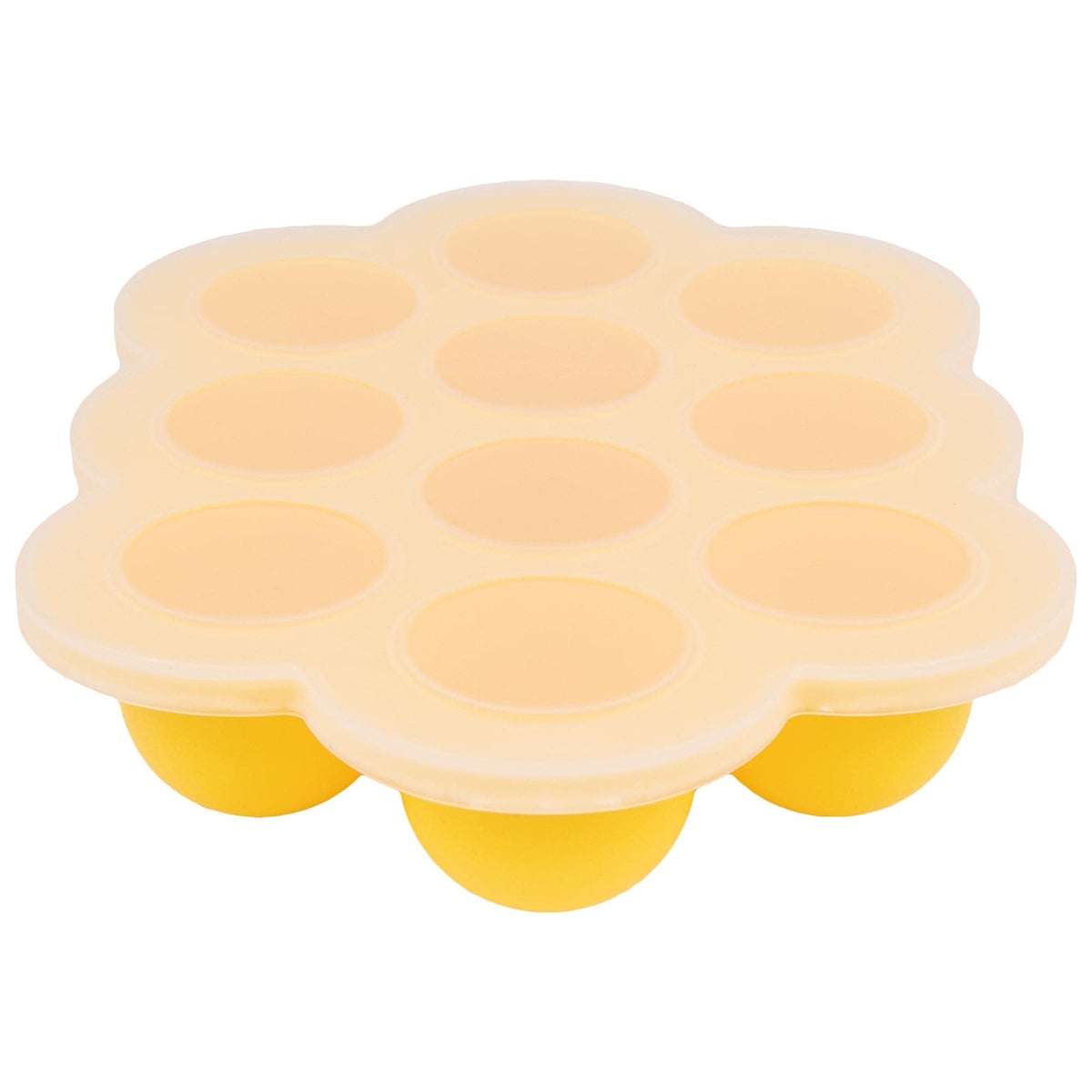 WeeSprout silicone freezer tray closeup shows flexible non-stick surface for easy release