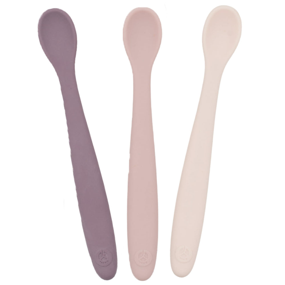 WeeSprout silicone spoons soft-tip for gentle gums during stage 1 feeding.