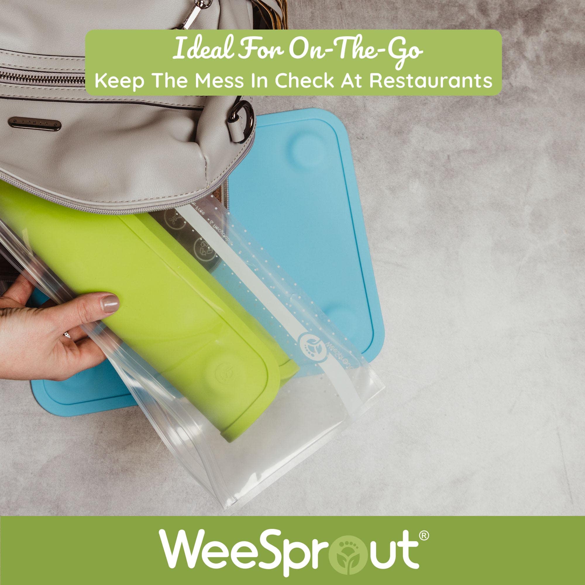 WeeSprout kid-sized placemats fit babies to big kids for comfortable dining