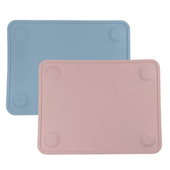 WeeSprout silicone suction placemats on table prevent spills during family meals