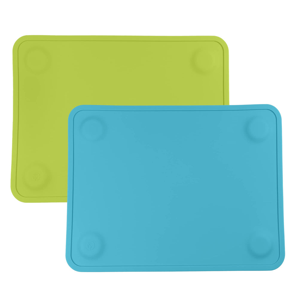 WeeSprout silicone suction placemats set on table for mess-free meals