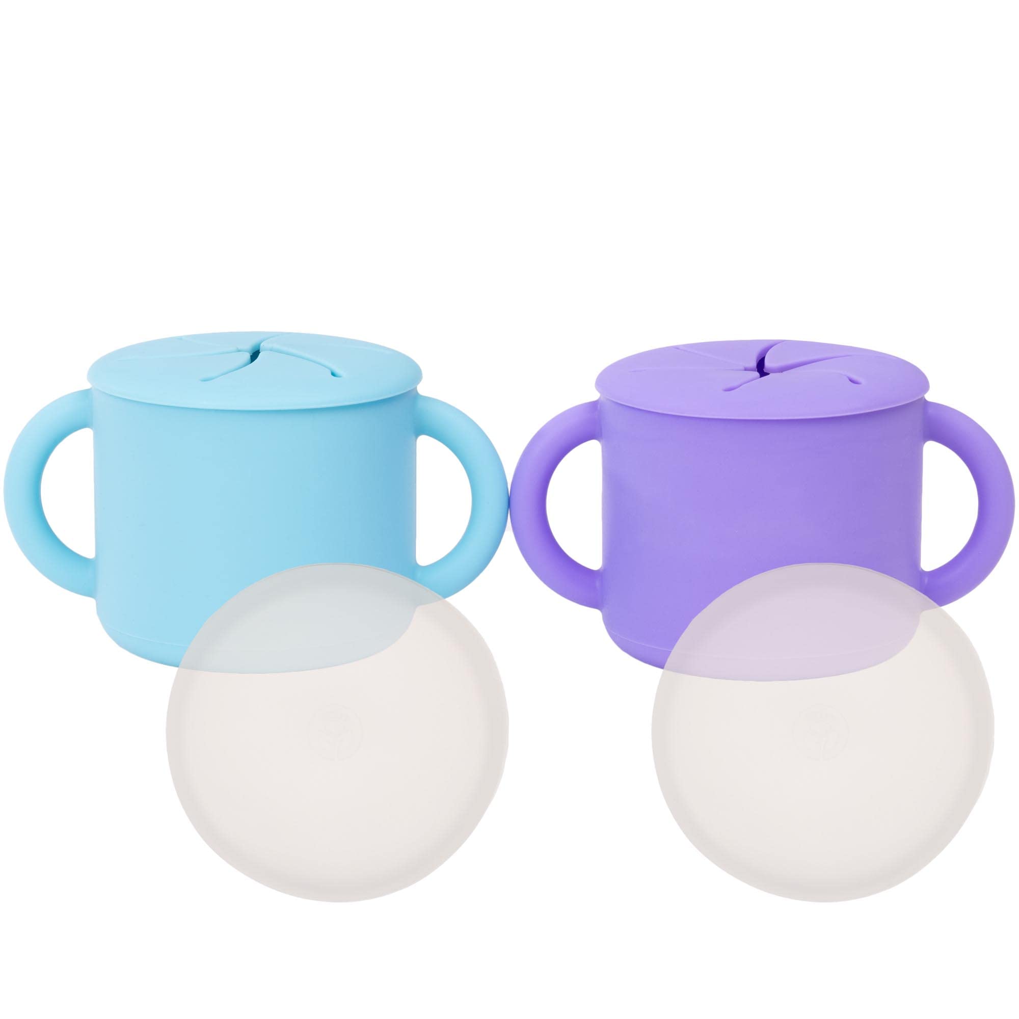 WeeSprout snack containers 2-pack with lids for mess-free on-the-go snacking.