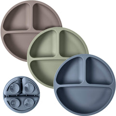 WeeSprout suction plate on table surface with secure grip for mess-free toddler meals.
