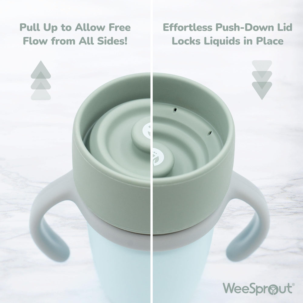 WeeSprout removable handles help tiny hands grip for confident self-feeding