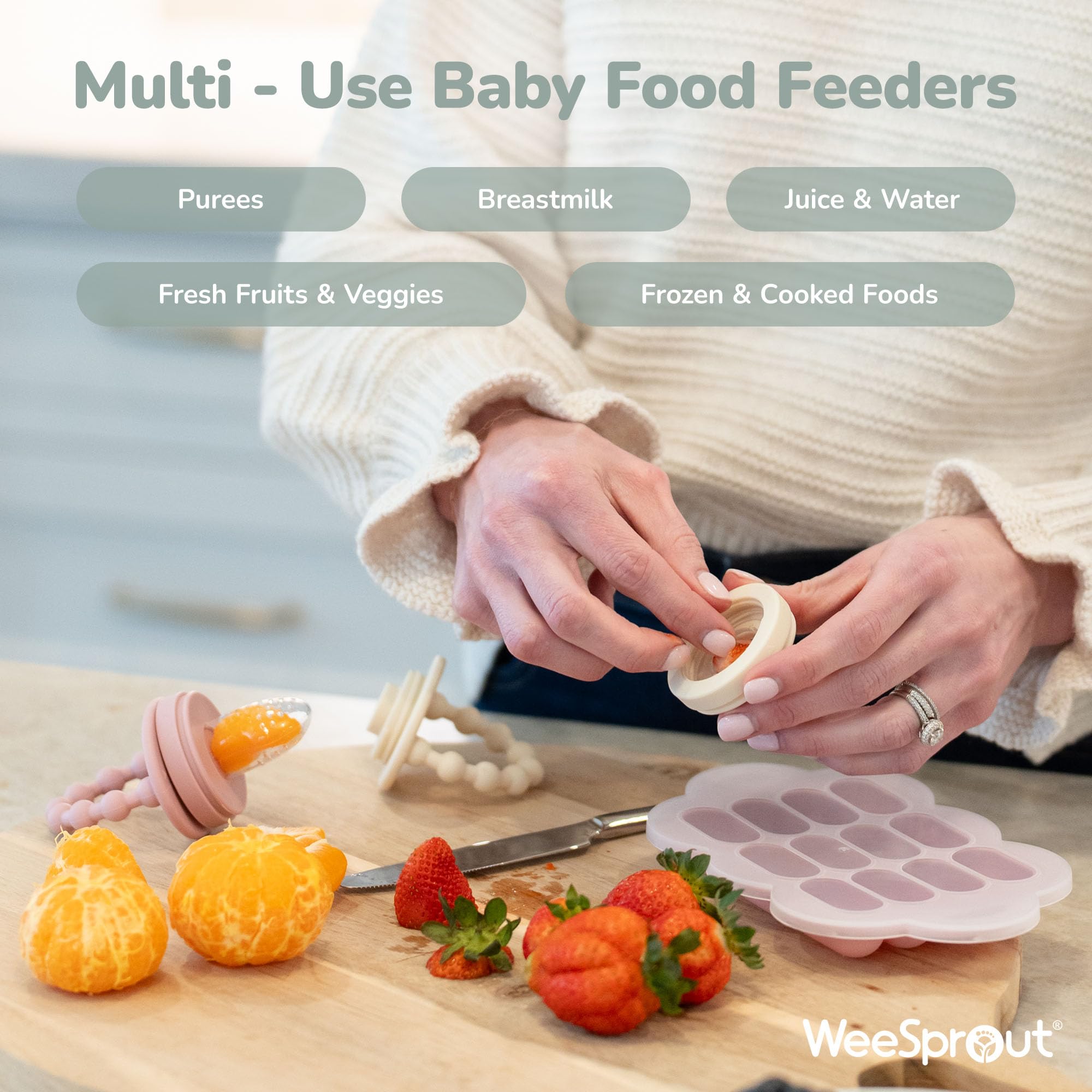 WeeSprout top-rack dishwasher-safe design simplifies cleanup after meals