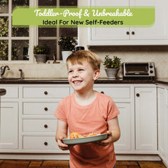WeeSprout unbreakable plate with drop-proof build ideal for toddlers.