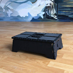 WeFaner 5-inch folding step folded-storage shows easy stowing in tight spaces.