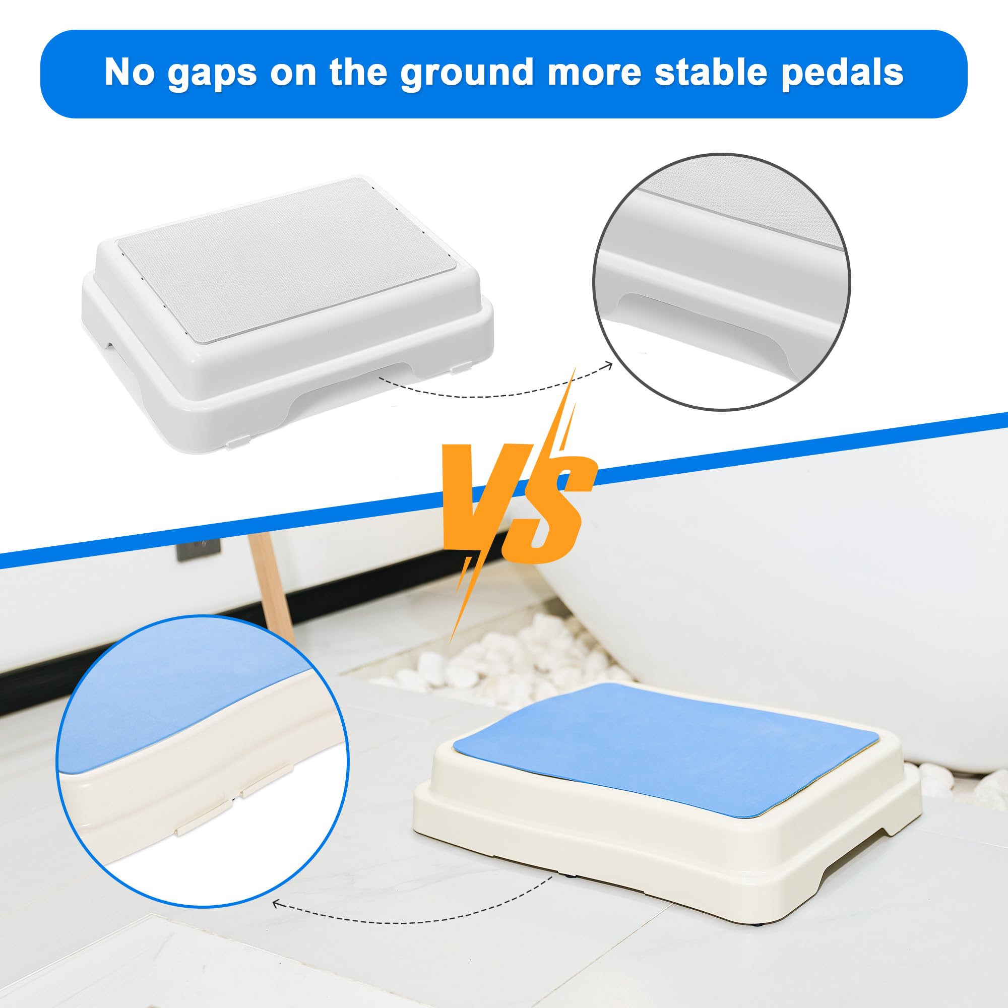 Wefaner bath step non-slip surface provides secure footing on wet floors.