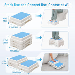 Wefaner bath step stackable-design demonstrates flexible height and compact storage.