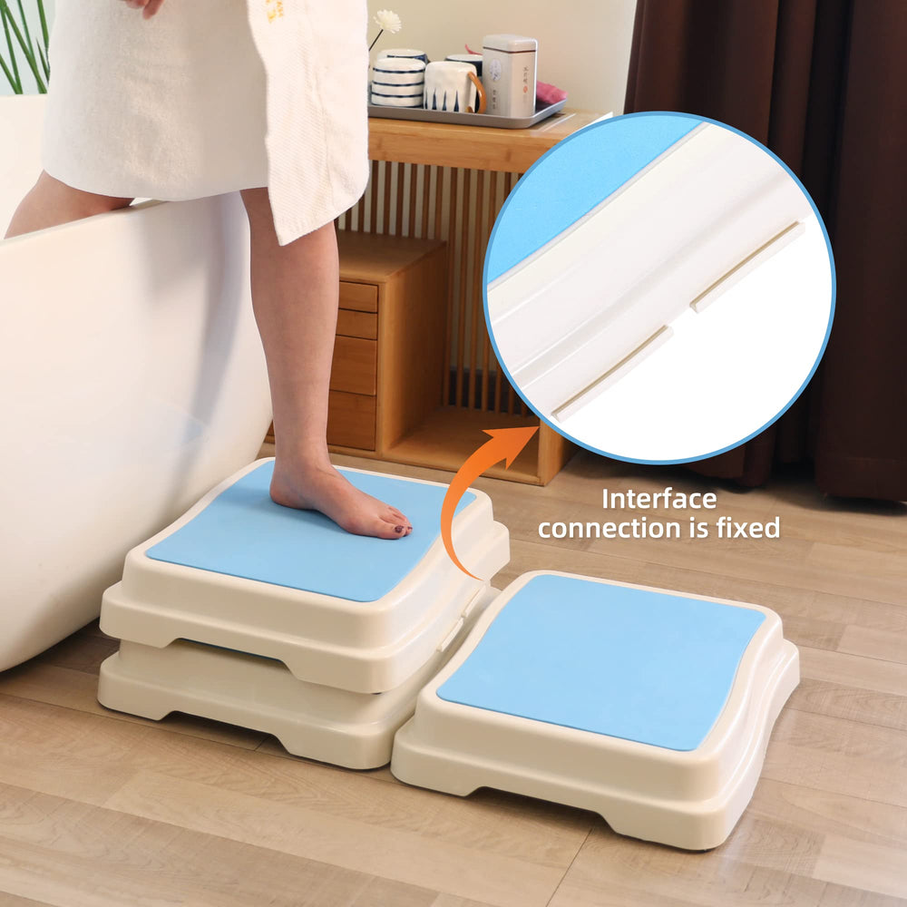 Wefaner bath step wide platform offers comfortable stepping in daily tasks.