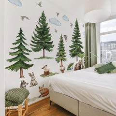 Wefaouse deer wall decal closeup highlights friendly woodland charm and safe materials.