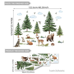 Wefaouse fox wall sticker playful scene adds color without mess or paint.