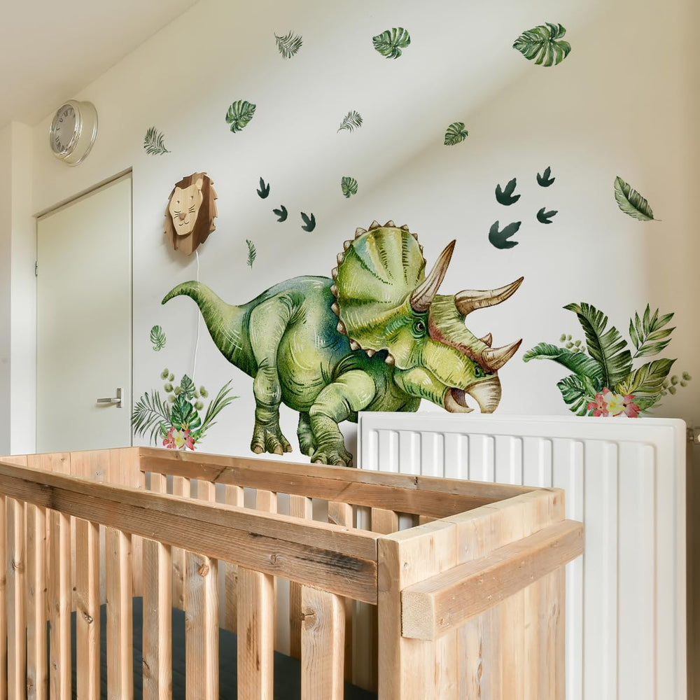 Wefaouse large dinosaur wall stickers nursery decor highlights versatility for classrooms bedrooms