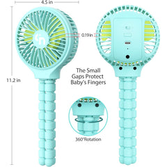 WEGA stroller fan flexible tripod allows angle customization for optimal airflow.