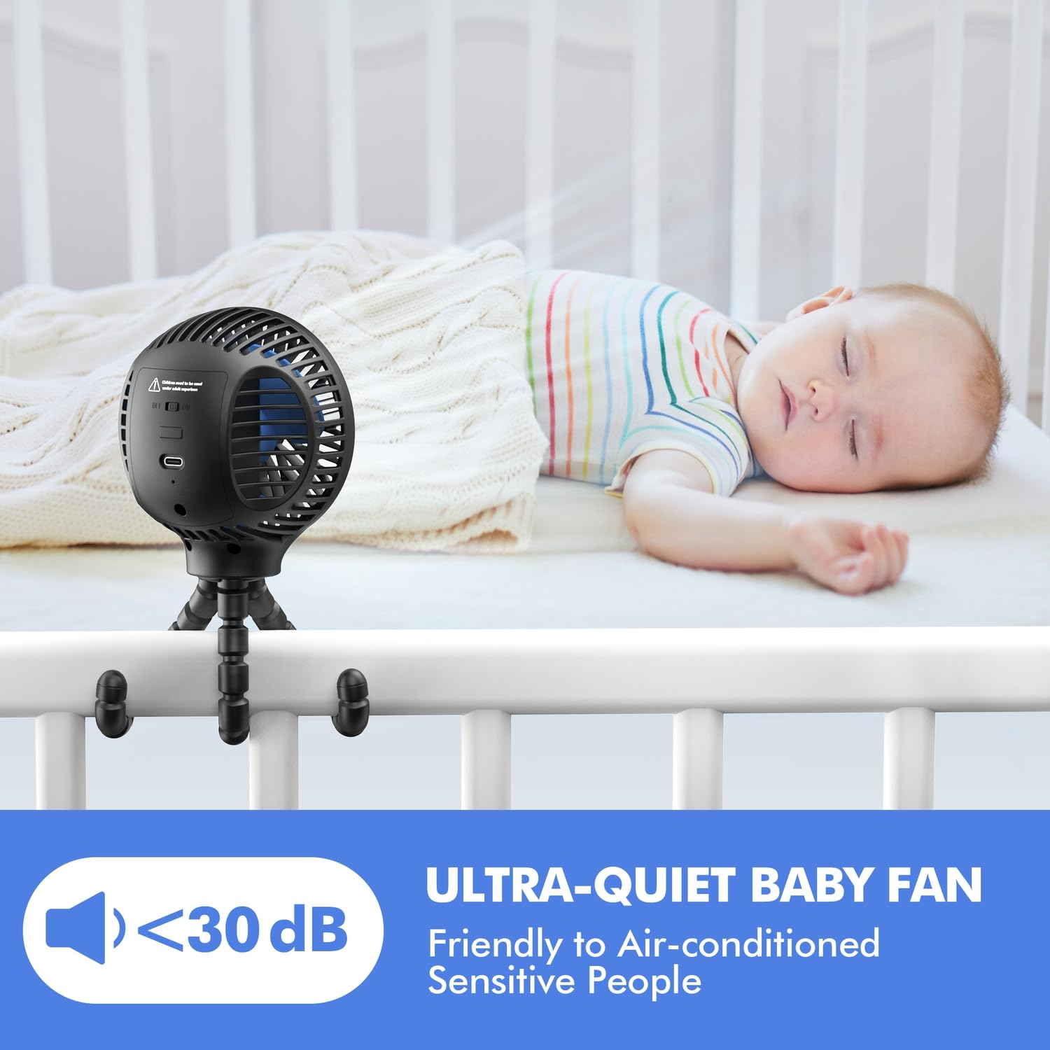 WEGA portable fan on a desk for quiet desktop cooling at home or office