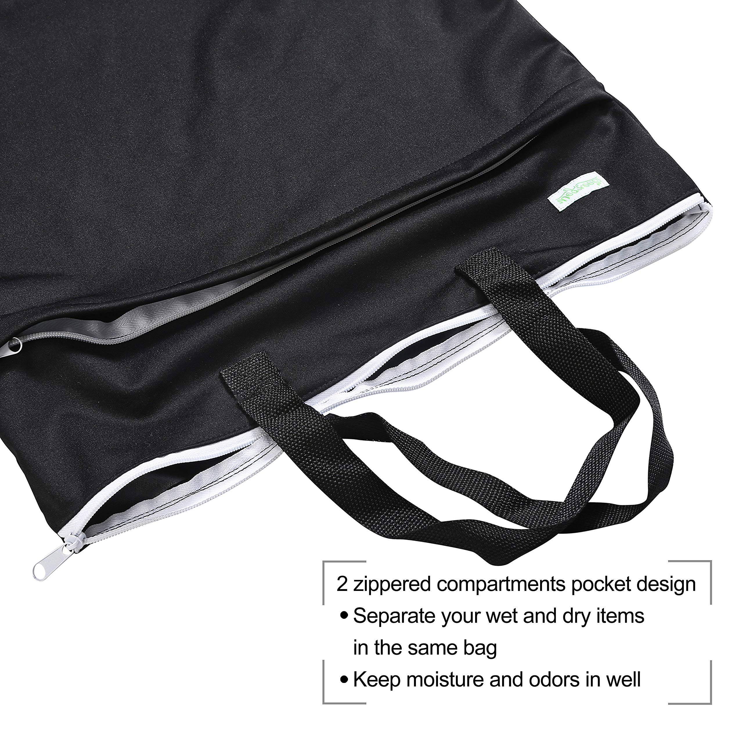 Wegreeco large diaper bag capacity holds 20-25 diapers.