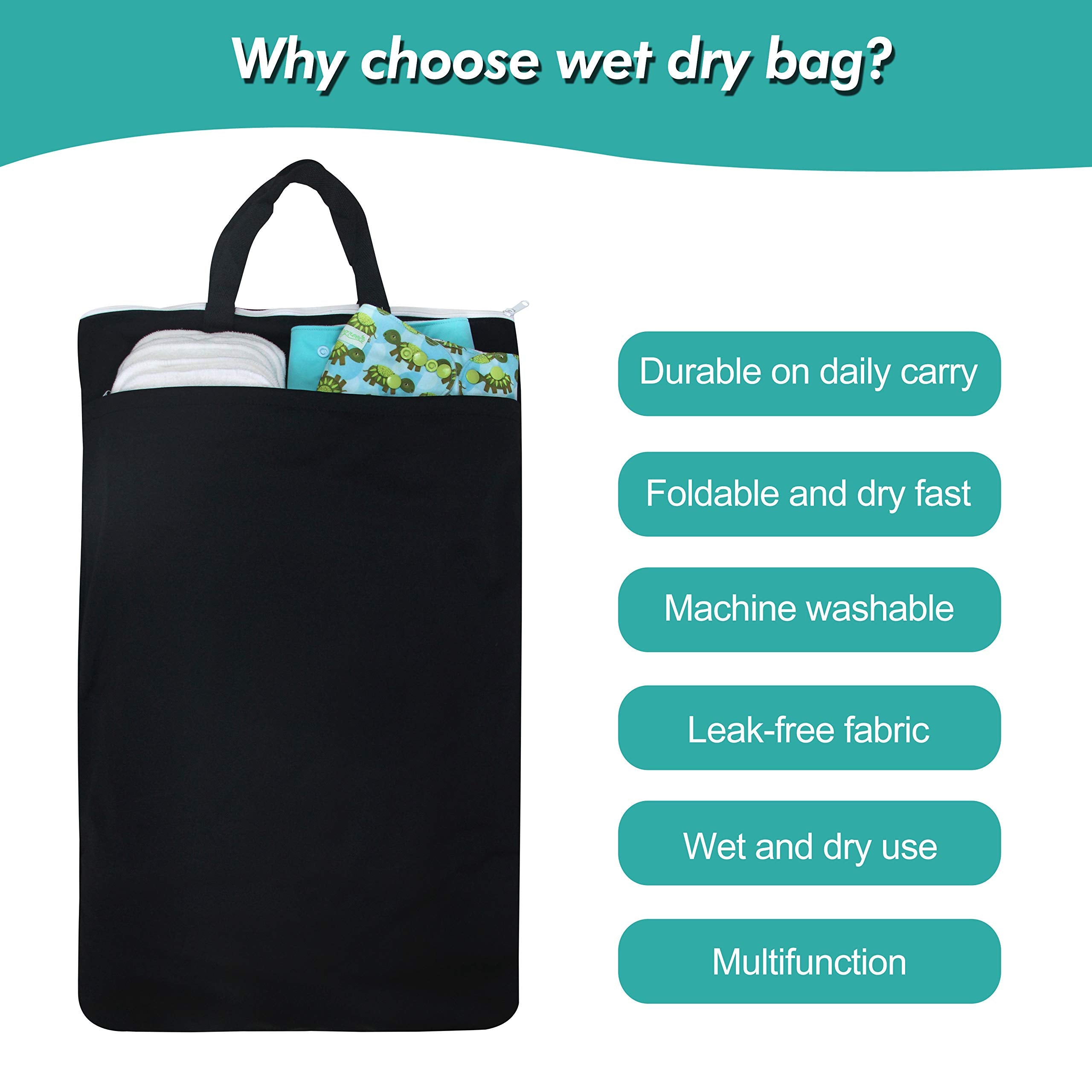 Wegreeco wet-dry bag for laundry or travel with damp items.