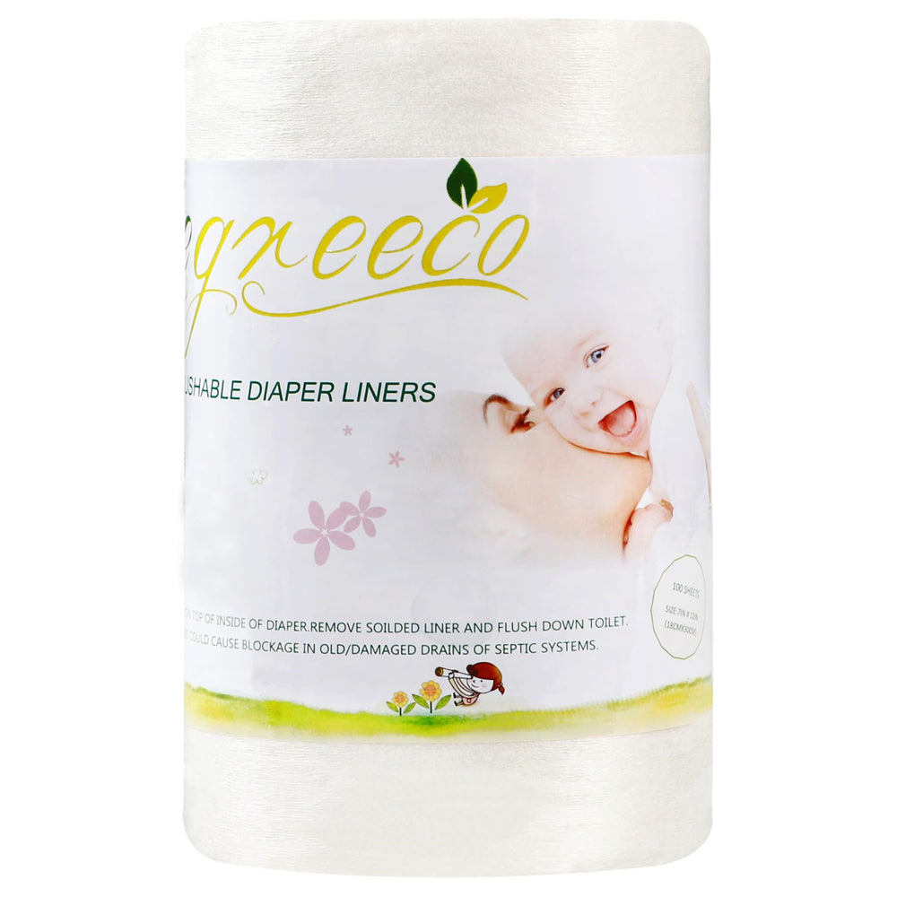 Wegreeco unscented diaper liners roll shown for quick changes and easy disposal.