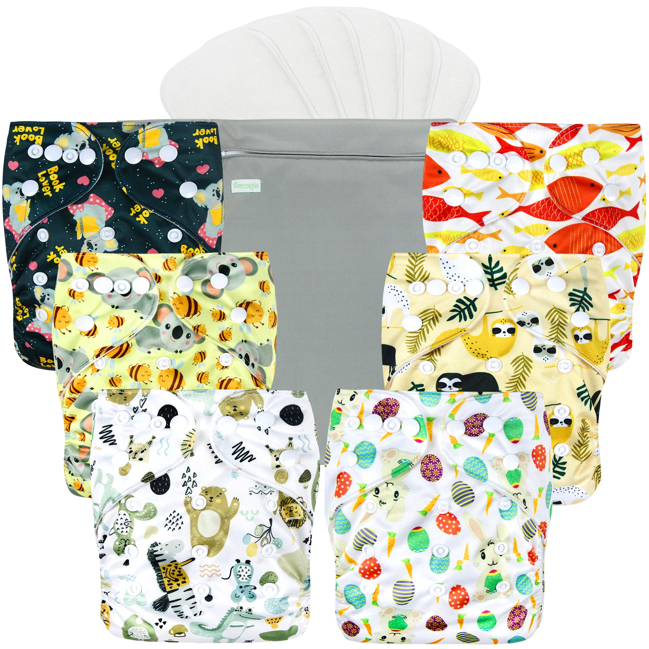 Wegreeco Animal World diaper pack with six stylish prints for everyday wear