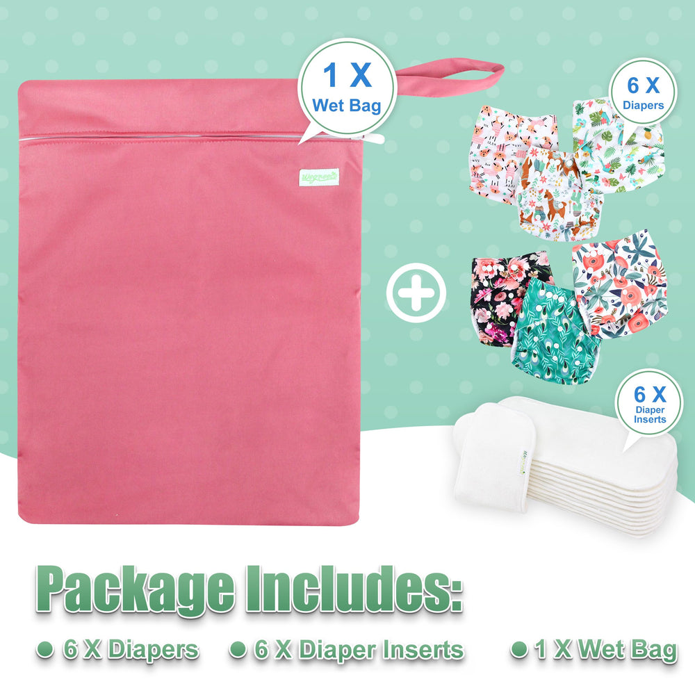 Wegreeco diaper system grows with your baby from newborn to toddler.