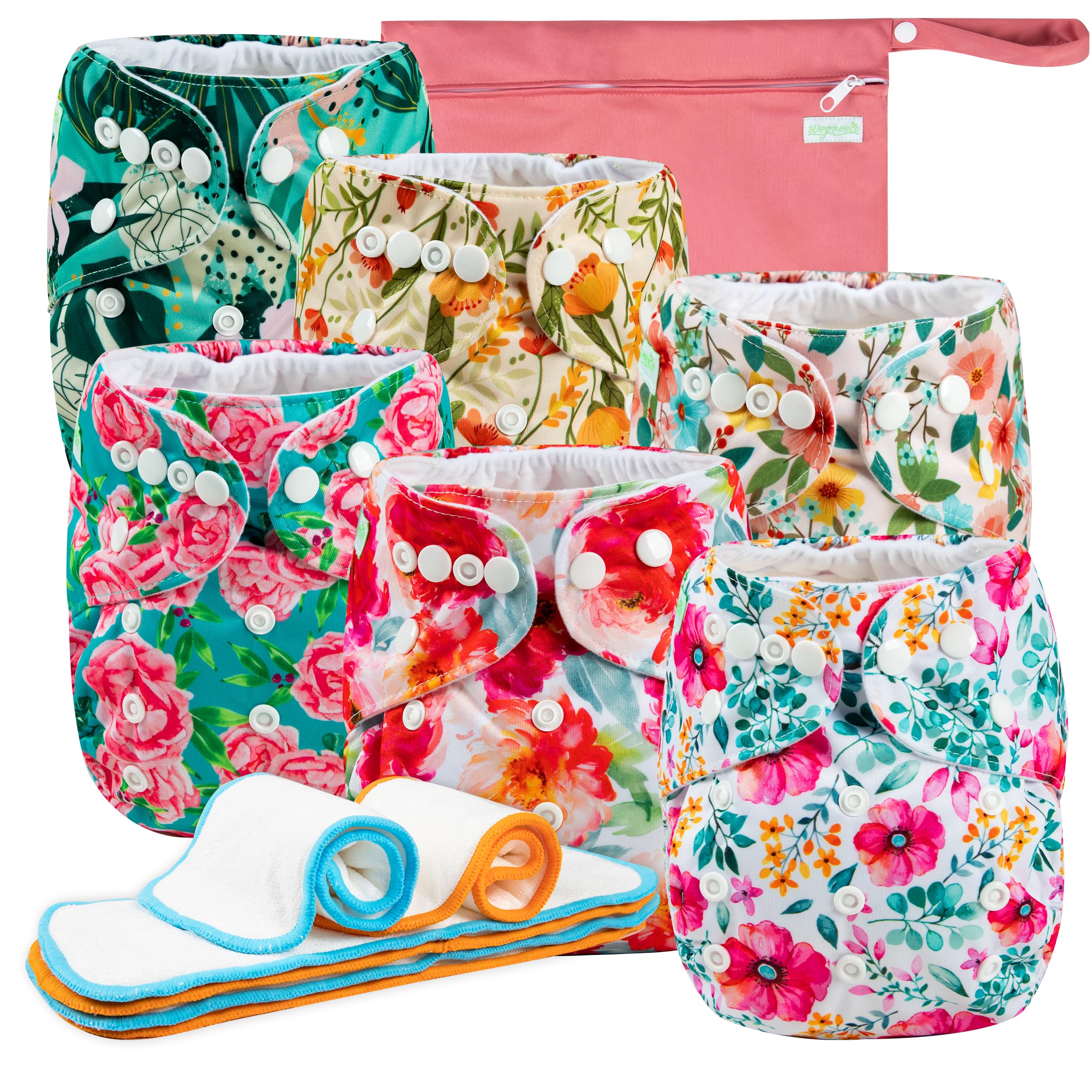 Wegreeco Chinese Rose pack-front showcases stylish patterns for newborns and moms.