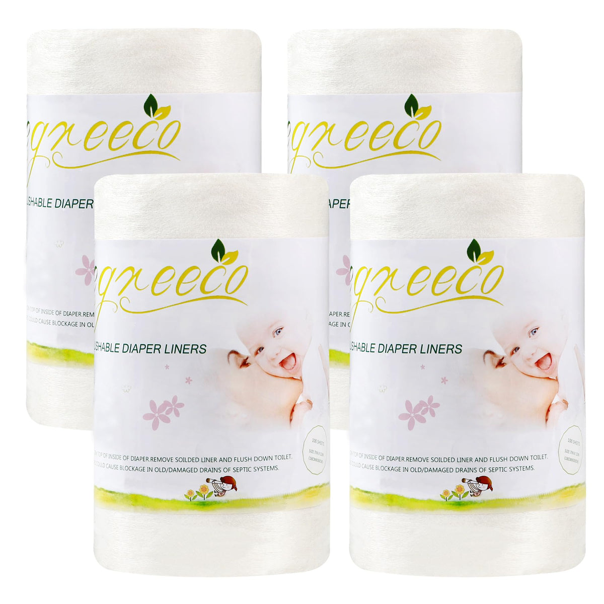 Wegreeco cloth diaper liner unscented roll 1 — soft sheets for gentle skin contact