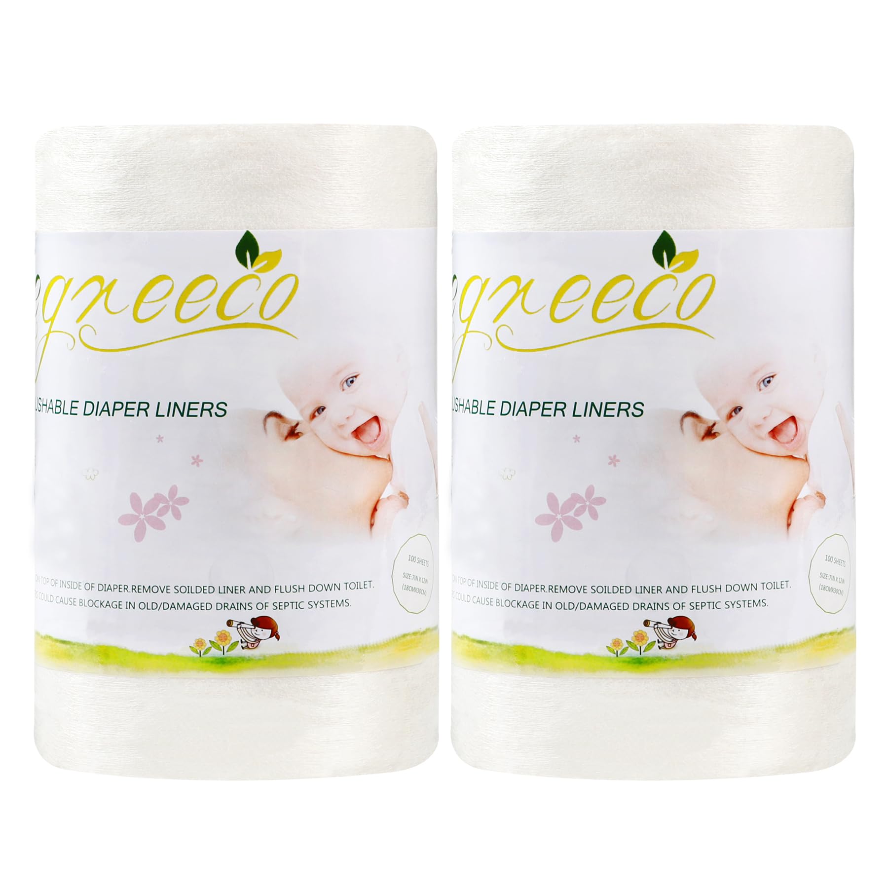 Wegreeco liner in use demonstrates extended diaper life by reducing staining.