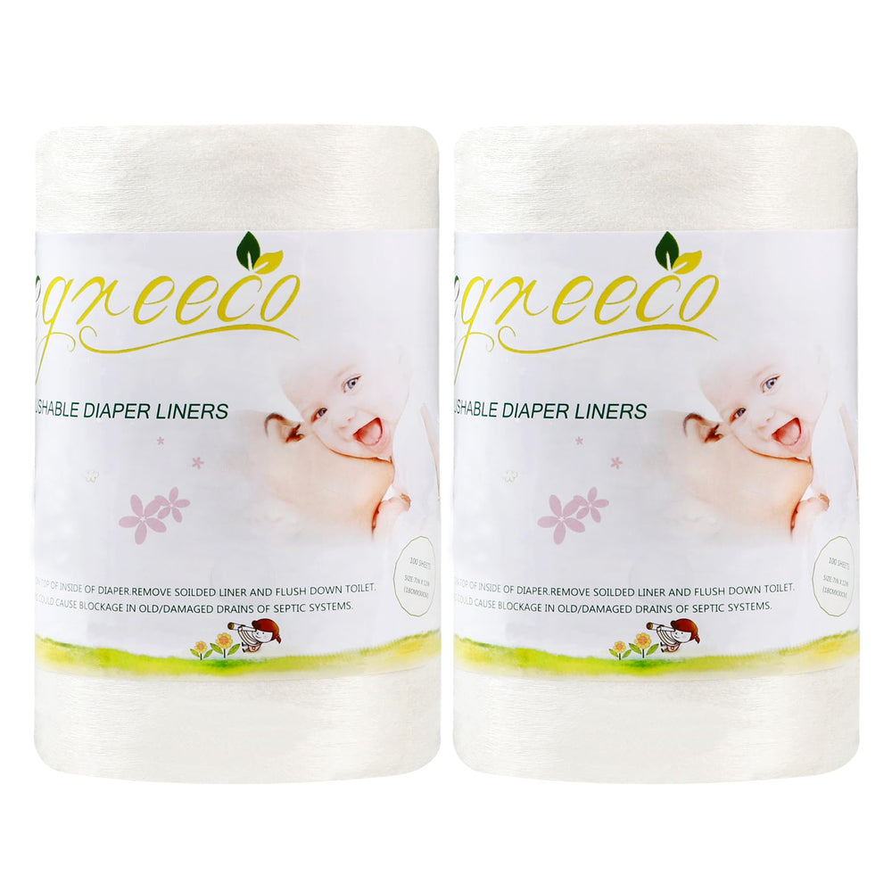 Wegreeco cloth diaper liners unscented roll closeup highlighting soft baby-safe material for comfort.