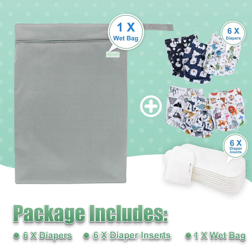 Wegreeco absorbent inserts wick moisture away from baby’s bottom for peak dryness.