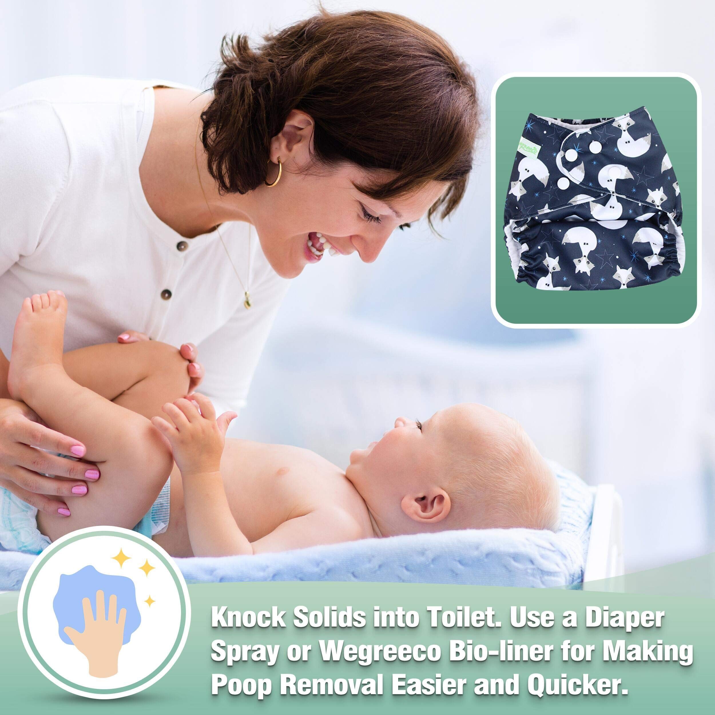 Wegreeco soft exterior fabric stays breathable while reducing leaks at the leg gussets.