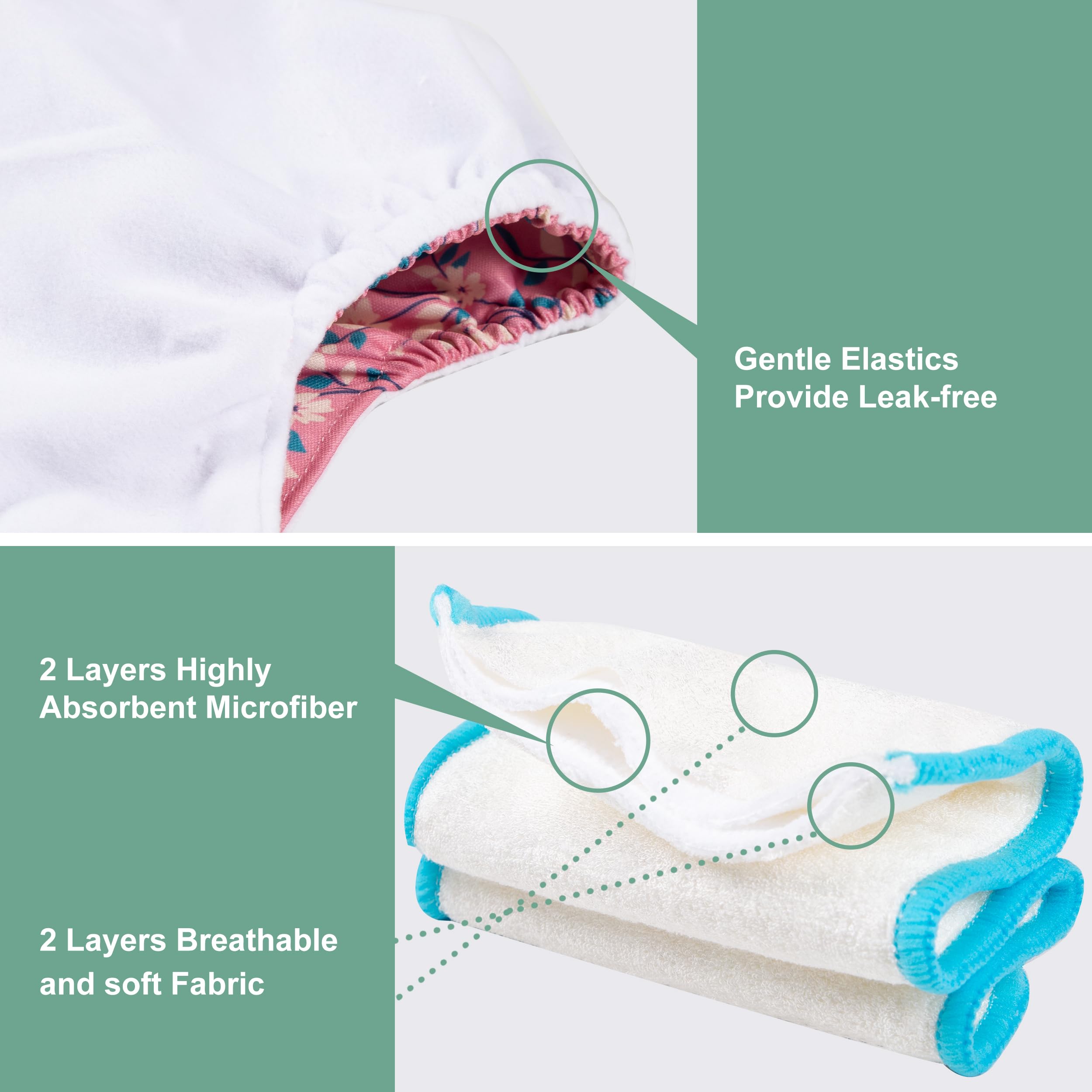 Wegreeco diaper snaps adjustable deliver a secure, customizable fit from newborn to toddler.