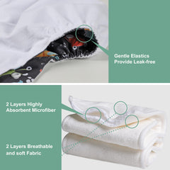 Wegreeco Monster Style 4-layer insert close-up highlighting absorbent core.