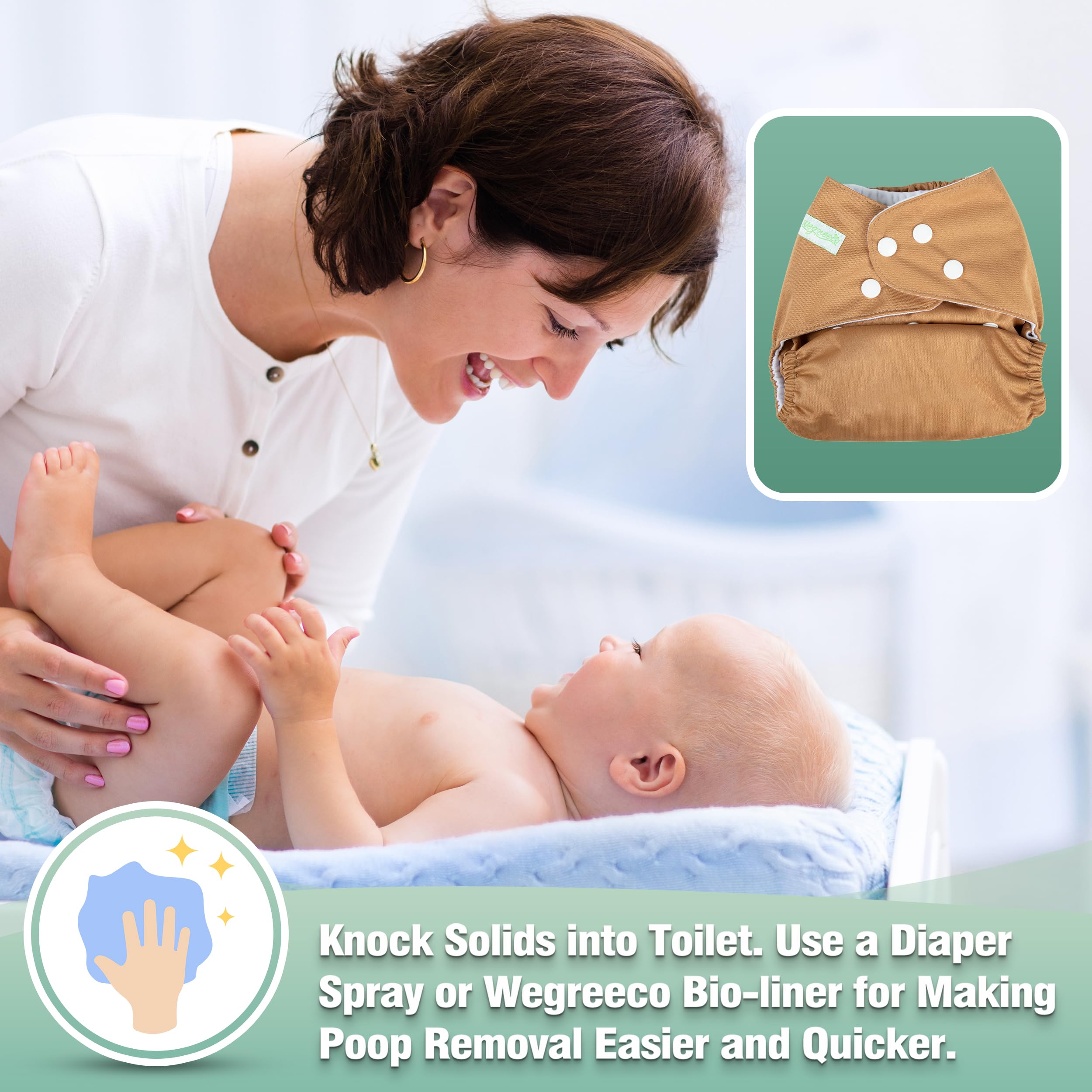 Wegreeco reusable diapers support eco-friendly parenting and long-term cost savings.