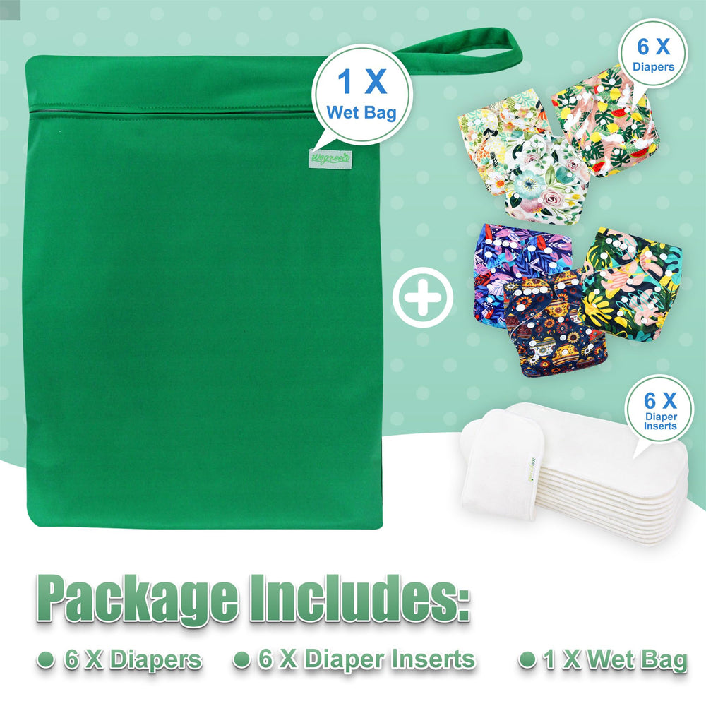 Wegreeco reusable cloth diapers reduce waste and save money over time.