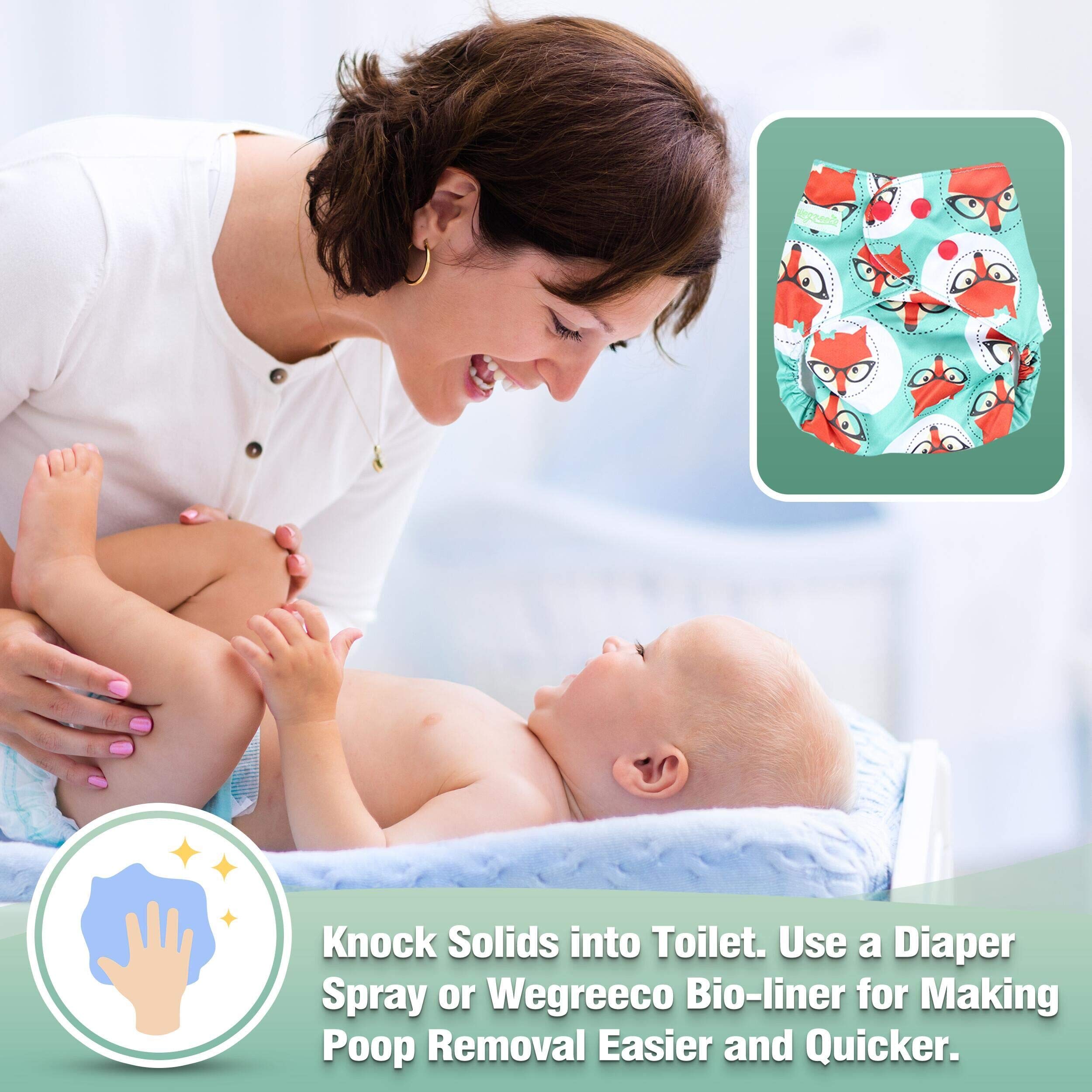 Wegreeco breathable PUL outer fabric protects moisture and skin comfort.
