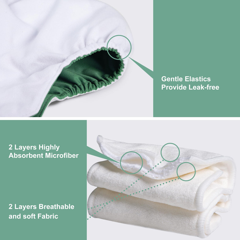 Wegreeco soft exterior PUL fabric protects delicate skin with breathable comfort