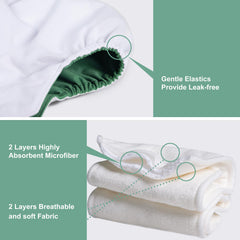 Wegreeco soft exterior PUL fabric protects delicate skin with breathable comfort