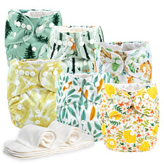 Wegreeco vibrant diaper pack front-view for reusable diapers supporting all-day comfort