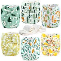 Wegreeco vibrant diaper pack inside-inserts highlights included inserts for reliable absorbency