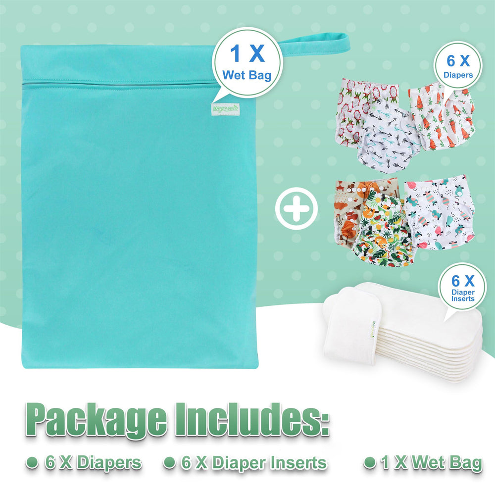 Wegreeco-wet-bag-for-diapers keeps essentials organized on the go.