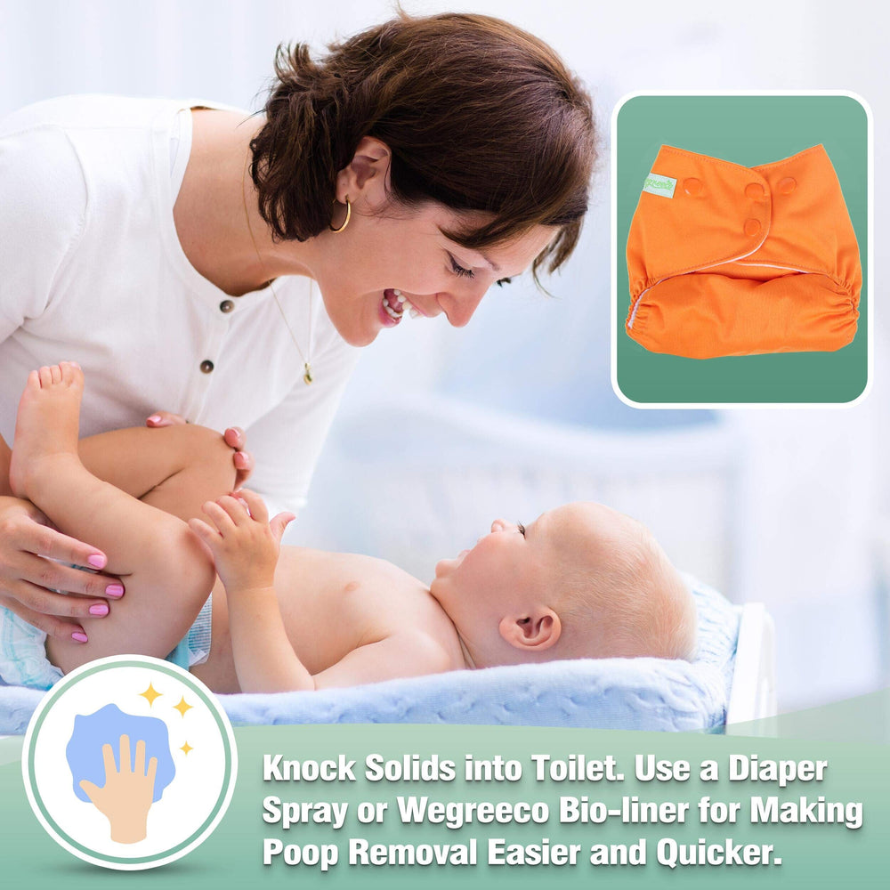 Wegreeco wet bag keeps used diapers organized on trips.