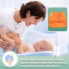 Wegreeco wet bag keeps used diapers organized on trips.