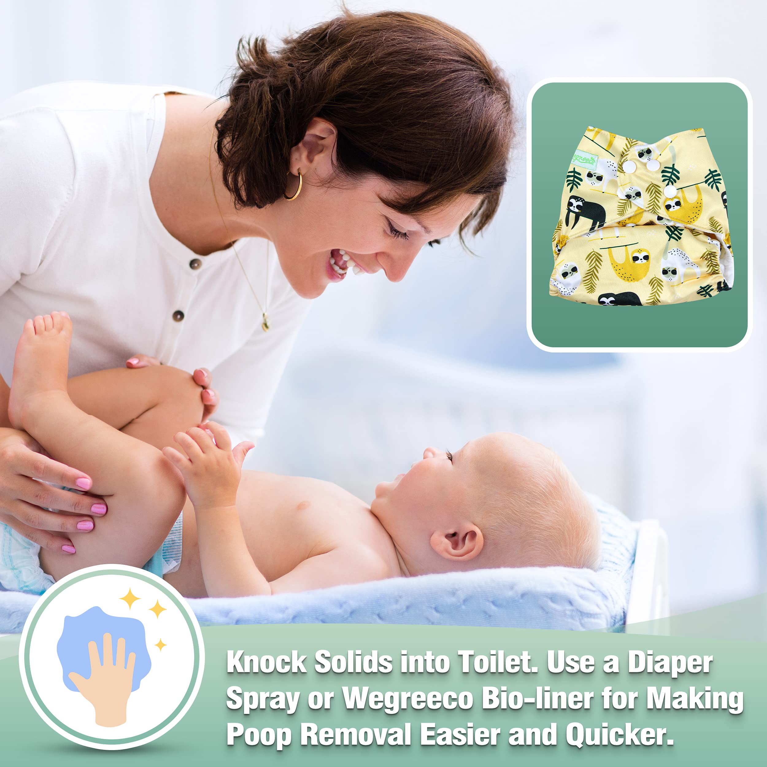 Wegreeco wet bag for convenient on-the-go diaper storage