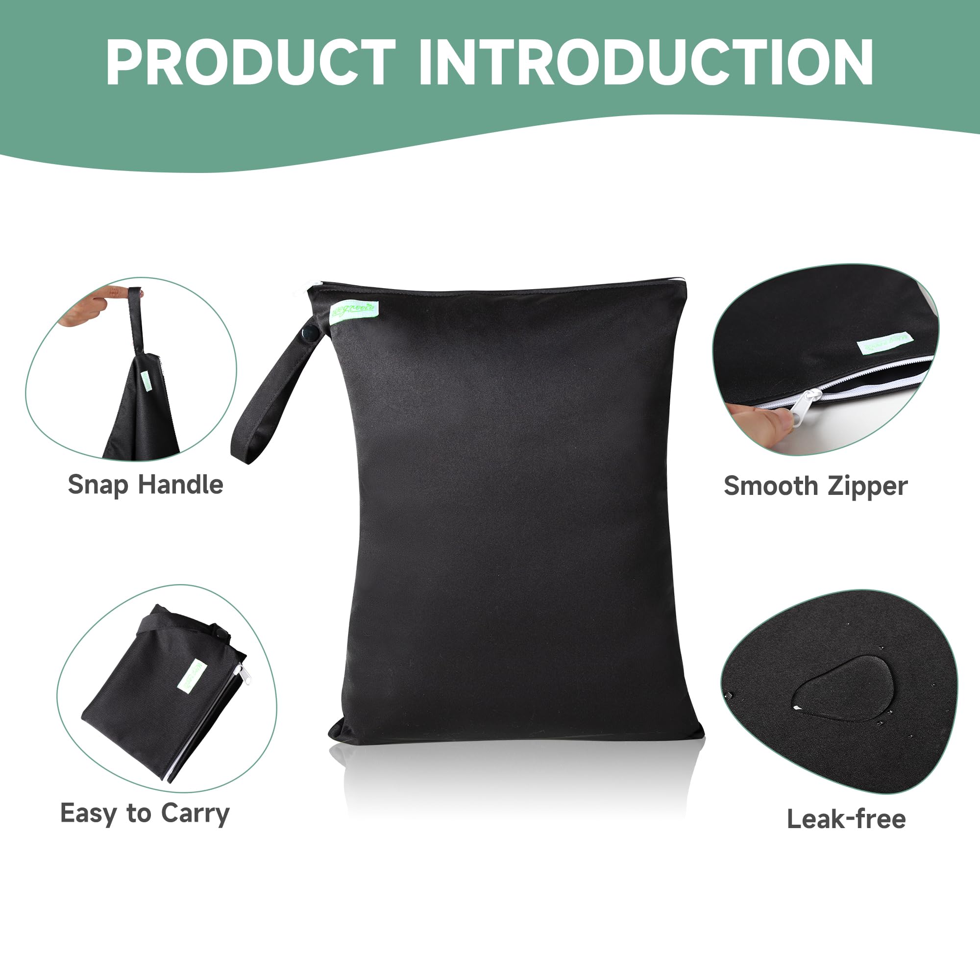 Wegreeco wet-dry bag attached to a stroller for quick access
