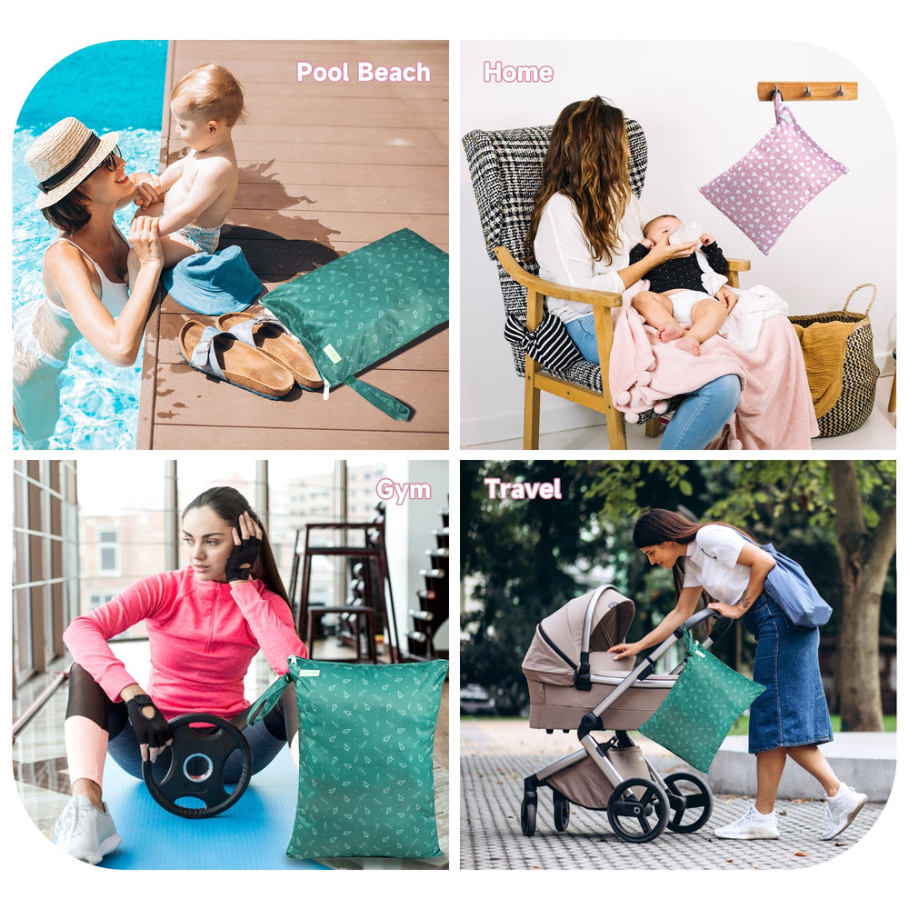 Wegreeco Wet Dry Bag White Clouds, ideal for beach, gym, or pool gear on the go.