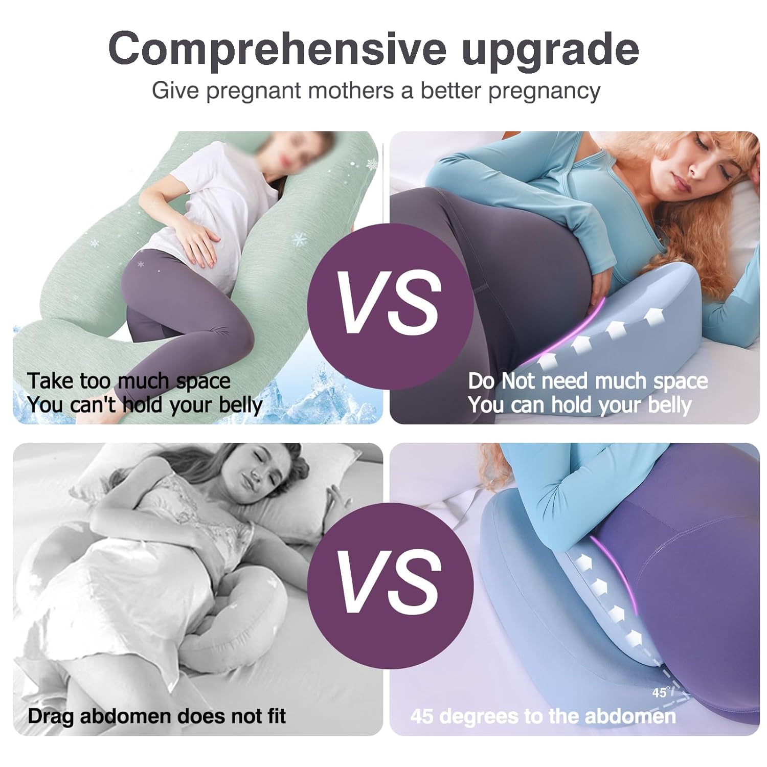 WEIKA pregnancy pillow packaging-gift-blue ideal for gifting expectant moms with comfort