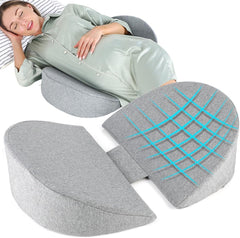 WEIKA pregnancy wedge pillow with 30-degree wedge supports belly for side-sleep comfort