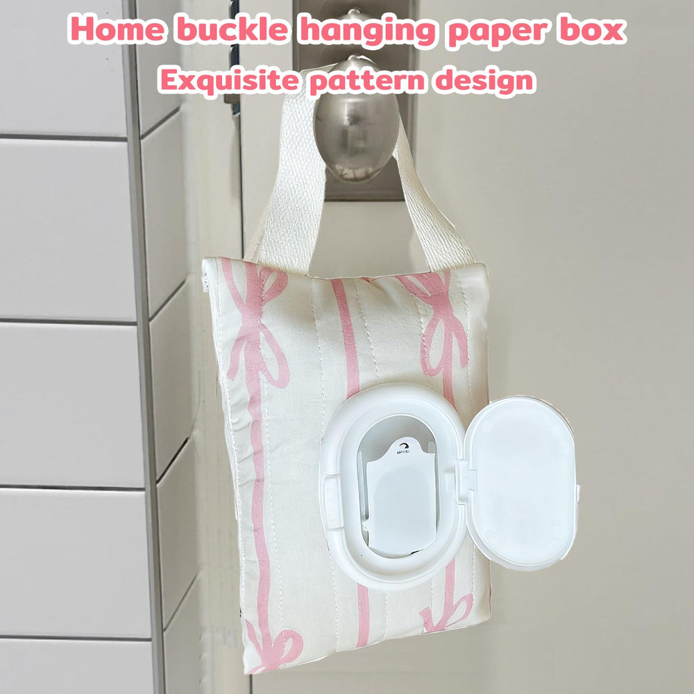 WEIMU dispenser pink hanging strap enables quick attachment to stroller or diaper bag