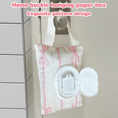 WEIMU dispenser pink hanging strap enables quick attachment to stroller or diaper bag
